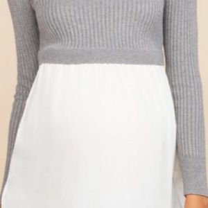 Motherhood Maternity  medium white and grey sweater